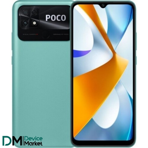 Смартфон Xiaomi Poco C40 3/32GB NFC Coral Green Global UA