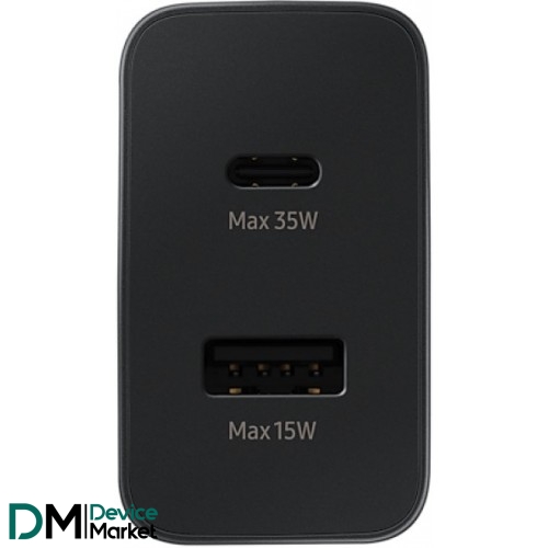 Сетевое зарядное устройство Samsung 35W Charger Duo USB-C+USB Black (EP-TA220NBEGRU)