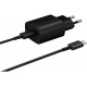 Мережевий зарядний пристрій Samsung 25W PD3.0 Type-C + cable Type-C Black (EP-TA800XBEGRU) - Фото 1