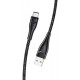 Кабель Usams U41 Braided USB to Type-C 2A 2m Black - Фото 1