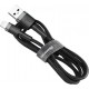 Кабель Baseus Cafule USB to Lightning 1.5A 2m Gray/Black (CALKLF-CG1) - Фото 1