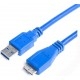Кабель ProLogix USB 3.0 AM/MicroBM, 0,5м, Синий - Фото 1
