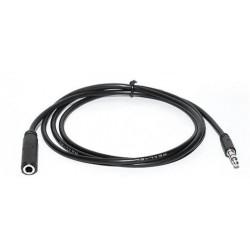 Аудио-кабель REAL-EL Audio Pro mini-jack 3.5мм(M)-mini-jack 3.5мм(F) 1м, Черный