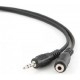 Аудіо-кабель Cablexpert 3.5мм (M) - 3.5мм (F) 2 м Чорний (CCA-423-2M) - Фото 1