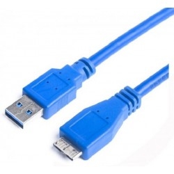 Кабель ProLogix USB 3.0 AM/MicroBM, 1,8м, Синій (PR-USB-P-12-30-18m)