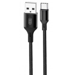 Кабель XO NB143 Braided USB to Type-C 2.4A 2m Black