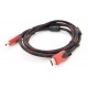 Кабель Merlion HDMI-HDMI, 1.5м Black/Red (YT-HDMI(M)/(M)NY/RD-1.5m/00951) - Фото 1