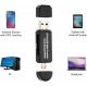Кардридер 2 in 1 USB 2.0, OTG, MicroSD, MicroUSB, TF, Black - Фото 6