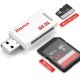 Кардрідер IIano USB 2.0 SD/MicroSD TF 2 in 1 White - Фото 1