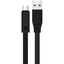 Кабель Adjustable Renewable USB to Type с регулировкой длинны Black