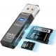 Кардридер USB 2.0 to SD MicroSD TF Card Smart Memory Black - Фото 3