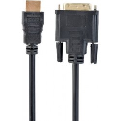 Кабель Cablexpert HDMI-DVI 0.5м Чорний (CC-HDMI-DVI-0.5M)