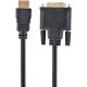Кабель Cablexpert HDMI-DVI 0.5м Черный (CC-HDMI-DVI-0.5M) - Фото 1