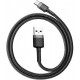 Кабель Baseus Cafule USB to Type-C 3A 0.5m Gray/Black (CATKLF-AG1)