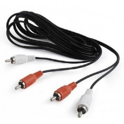 Аудіо-кабель Cablexpert 2xRCA(M)-2xRCA(M) 3m Black (CCA-2R2R-10)