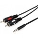 Аудіо-кабель Atcom 3.5 мм - 2xRCA (M/M) 0.8 м Black (10810) - Фото 1