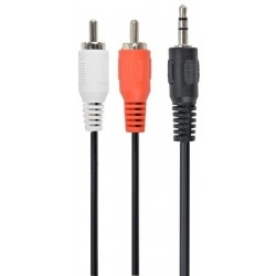 Аудио-кабель Cablexpert 3.5mm-2хRCA 1.5м, стерео, Black (CCA-458)