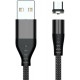 Кабель AUFU LED USB to Micro magnetic 1m Black - Фото 1