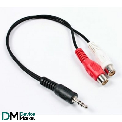 Аудио-кабель Cablexpert 3.5мм-2xRCA-тюльпан 0,2м, стерео (CCA-406)