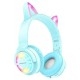 Bluetooth-гарнитура Borofone BO15 Cat Ear Baby Blue - Фото 1