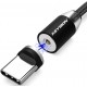 Кабель Keysion LED USB to Type-C magnetic 1m Black