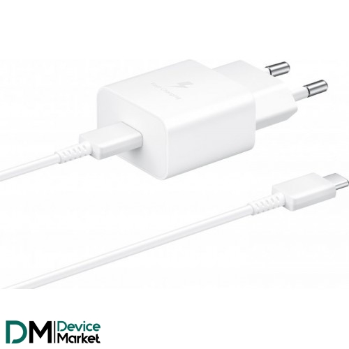 МЗП Samsung Power Adapter 15W Type-C + cable Type-C White (EP-T1510XWEGRU)