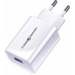 Мережевий зарядний пристрій Usams T22 Single USB QC3.0 18W 3A White