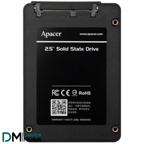 Накопичувач SSD 480GB Apacer AS340 2.5 7mm SATAIII Standard (AP480GAS340G-1)