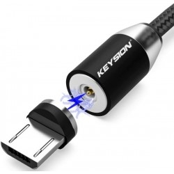 Кабель Keysion LED USB to Micro magnetic 2m Black