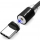 Кабель Keysion LED USB to Type-C magnetic 2m Black - Фото 1