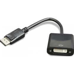 Перехідник Cablexpert DisplayPort-DVI, 0.1м, Чорний (A-DPM-DVIF-002)