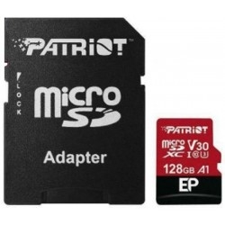 Карта памяти Patriot EP A1 microSDXC 128GB UHS-I/U3 Class 10 + SD-adapter (PEF128GEP31MCX)