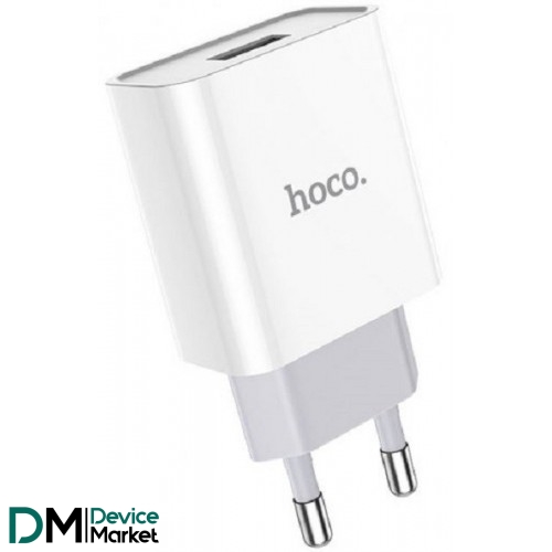 Сетевое зарядное устройство Hoco C81A Asombroso 1USB 5V/2.1A White