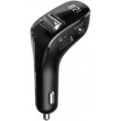 FM-трансмітер Baseus Streamer F40 AUX Wireless MP3 Charger Black (CCF40-01)