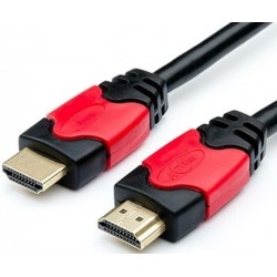 Кабель Atcom HDMI-HDMI 15м Red/Gold connector 2 ferrite core polybag (14950)