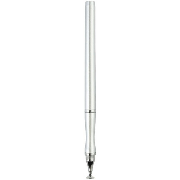 Стилус ручка Universal Drawing 2 в 1 для планшетов и смартфонов Silver
