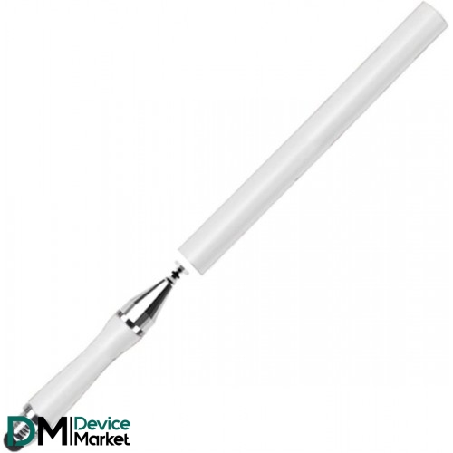 Стилус ручка Universal Drawing 2 в 1 для планшетів і смартфонів White