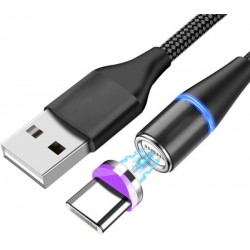 Кабель Heemax USB to Type-C magnetic 1m Black
