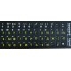 Наклейка для клавиатуры Keyboard Stickers Black/Yellow
