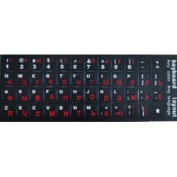 Наклейка для клавиатуры Keyboard Stickers Black/Red