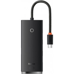 USB HUB Baseus Lite Series 4-Port Type-C (Type-C to 4USB 3.0) 25cm Black (WKQX030301)