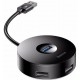 USB HUB Baseus Round Box USB to 4USB Black (CAHUB-F01) - Фото 2