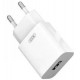 Мережевий зарядний пристрій XO L99 Single USB 2.4A White - Фото 1