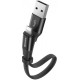Кабель Baseus Two-in-one Portable USB to Lightning 0.23m Black (CALMBJ-01) - Фото 1