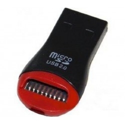 Кардридер Voltronic USB2.0 MicroSD Black/Red (06259)