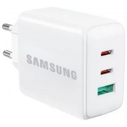 Мережевий зарядний пристрій Samsung Power Adapter Trio 65W PD 2Type-C+USB White (EP-TA800NBEGEU)