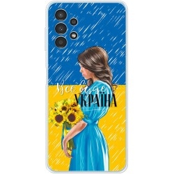 Чехол BoxFace для Samsung A13 4G Украина девушка с букетом