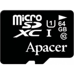 Карта памяти Apacer microSDXC 64GB UHS-1 Class 10 (AP64GMCSX10U1-RA)
