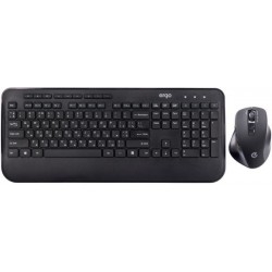 Комплект (клавіатура, мишка) ERGO KM-710WL USB Black