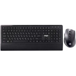 Комплект (клавиатура, мышка) ERGO KM-650WL USB Black